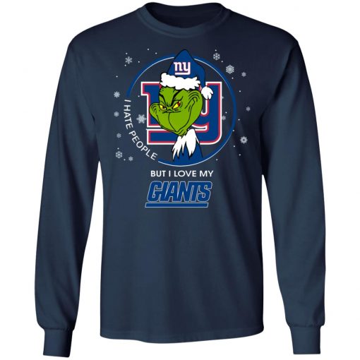 I Hate People But I Love My New York Giants Grinch Shirt