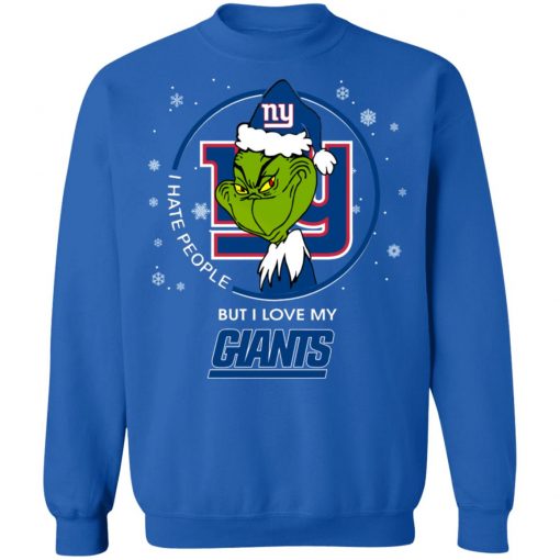 I Hate People But I Love My New York Giants Grinch Shirt