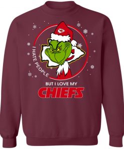I Hate People But I Love My Kansas City Chiefs Grinch Shirt