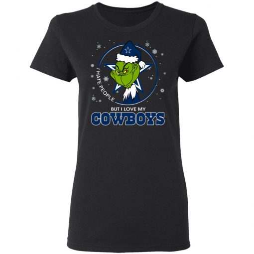 I Hate People But I Love My Dallas Cowboys Grinch Shirt