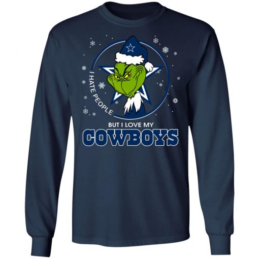 I Hate People But I Love My Dallas Cowboys Grinch Shirt