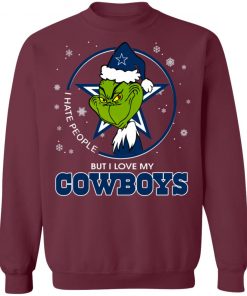 I Hate People But I Love My Dallas Cowboys Grinch Shirt