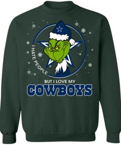 I Hate People But I Love My Dallas Cowboys Grinch Shirt