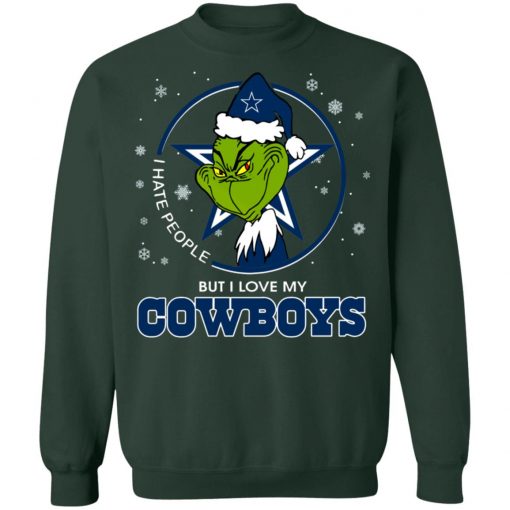 I Hate People But I Love My Dallas Cowboys Grinch Shirt