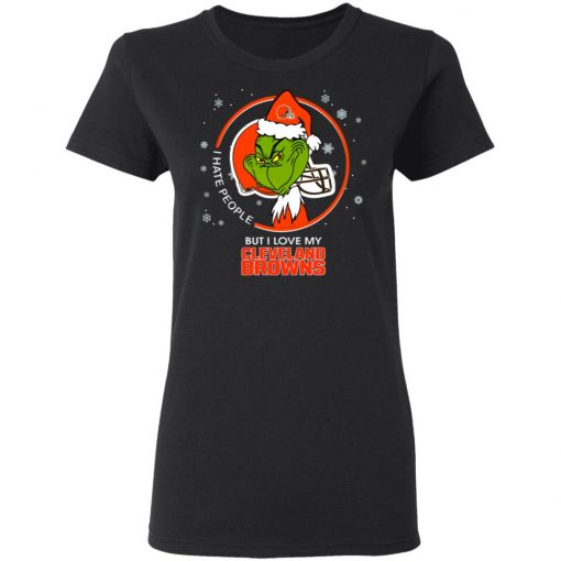 I Hate People But I Love My Cleveland Browns Grinch Shirt