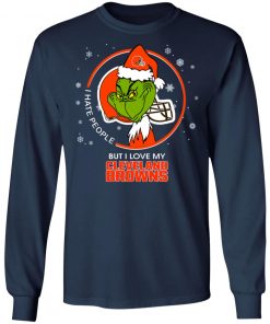 I Hate People But I Love My Cleveland Browns Grinch Shirt