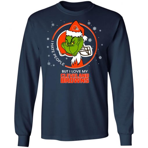 I Hate People But I Love My Cleveland Browns Grinch Shirt