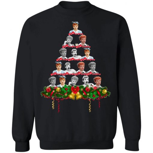 Lucille Ball Christmas tree sweatshirt