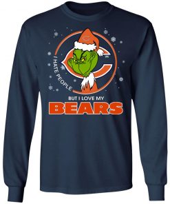 I Hate People But I Love My Chicago Bears Grinch Shirt