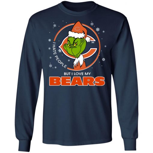 I Hate People But I Love My Chicago Bears Grinch Shirt