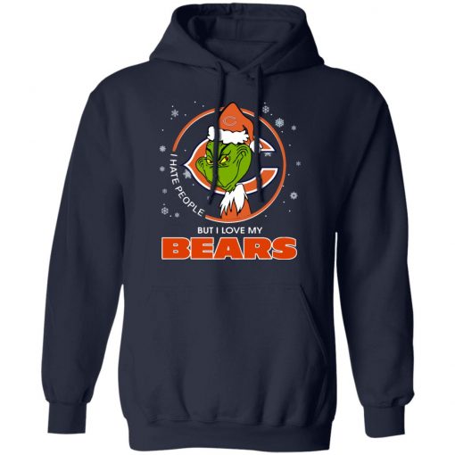 I Hate People But I Love My Chicago Bears Grinch Shirt