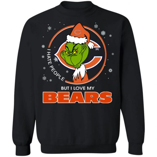 I Hate People But I Love My Chicago Bears Grinch Shirt