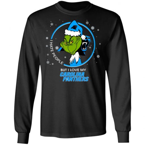 I Hate People But I Love My Carolina Panthers Grinch Shirt