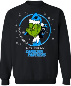 I Hate People But I Love My Carolina Panthers Grinch Shirt