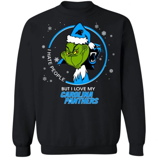 I Hate People But I Love My Carolina Panthers Grinch Shirt