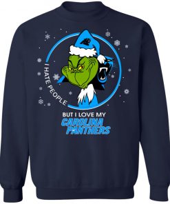 I Hate People But I Love My Carolina Panthers Grinch Shirt