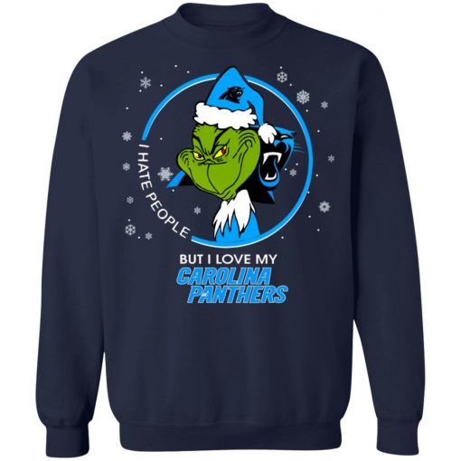 I Hate People But I Love My Carolina Panthers Grinch Shirt