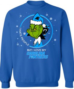 I Hate People But I Love My Carolina Panthers Grinch Shirt