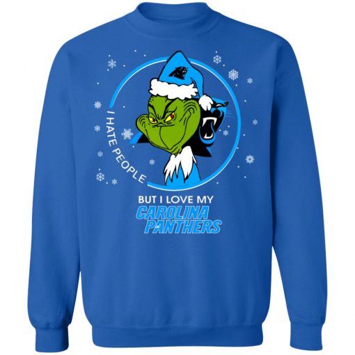 I Hate People But I Love My Carolina Panthers Grinch Shirt