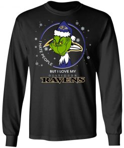 I Hate People But I Love My Baltimore Ravens Grinch Shirt