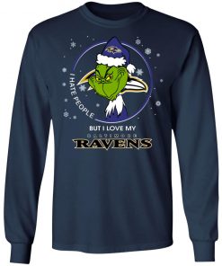 I Hate People But I Love My Baltimore Ravens Grinch Shirt