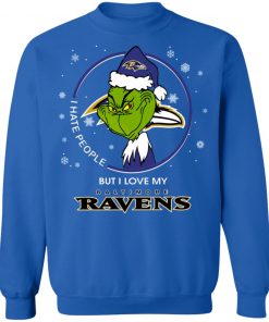 I Hate People But I Love My Baltimore Ravens Grinch Shirt