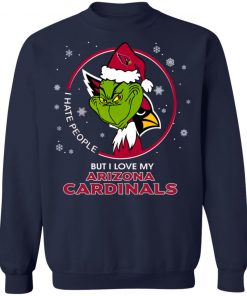 I Hate People But I Love My Arizona Cardinals Grinch Shirt