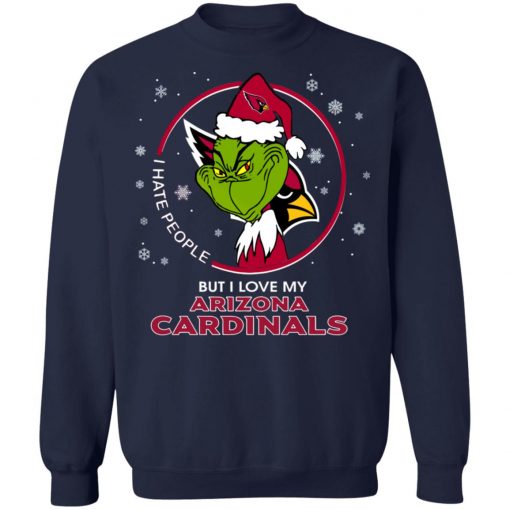 I Hate People But I Love My Arizona Cardinals Grinch Shirt