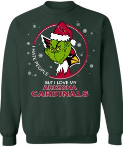 I Hate People But I Love My Arizona Cardinals Grinch Shirt