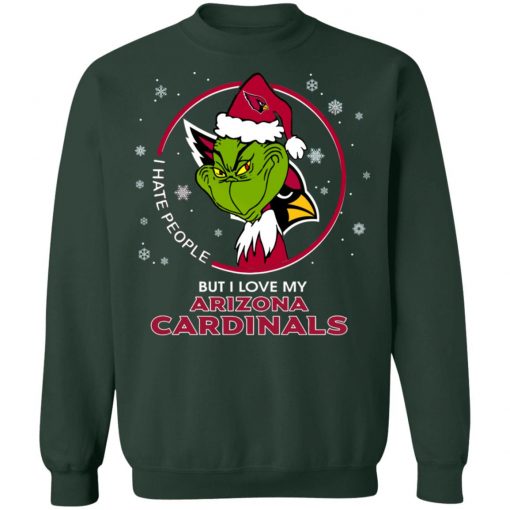 I Hate People But I Love My Arizona Cardinals Grinch Shirt