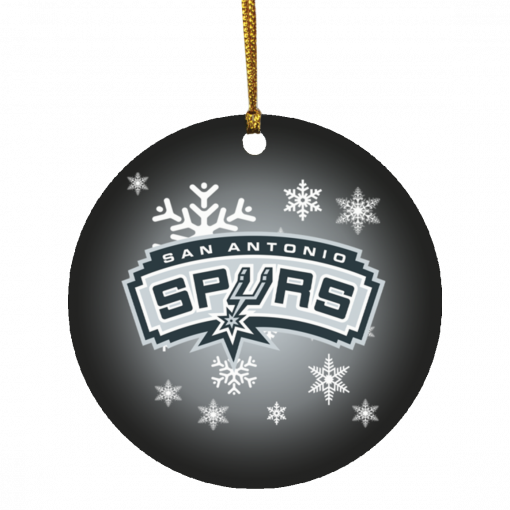 San Antonio Spurs Merry Christmas Circle Ornament