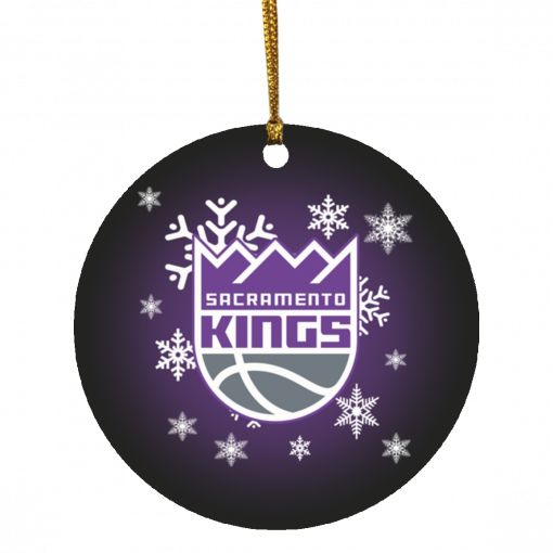 Sacramento Kings Merry Christmas Circle Ornament