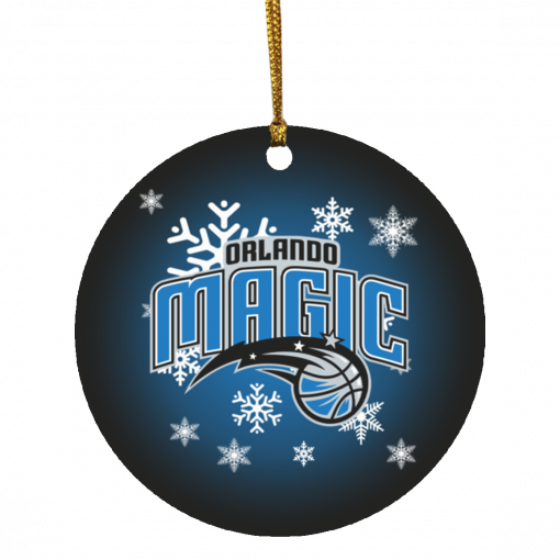 Orlando Magic Merry Christmas Circle Ornament