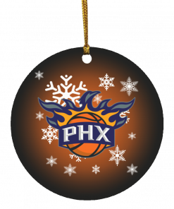 Phoenix Suns Merry Christmas Circle Ornament