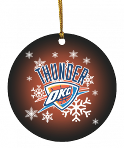 Oklahoma City Thunder Merry Christmas Circle Ornament