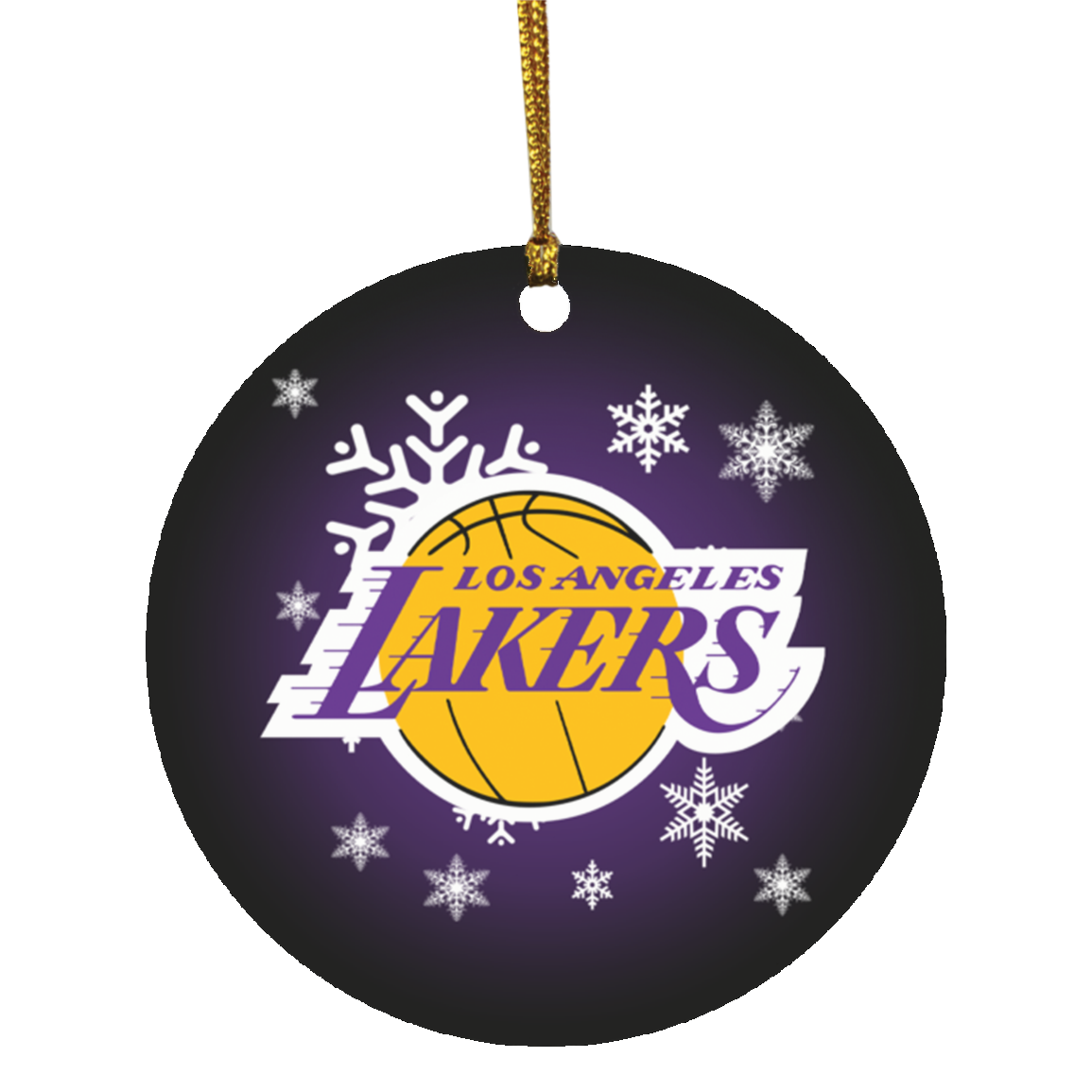 Los Angeles Lakers Merry Christmas Circle Ornament QFinder Trending