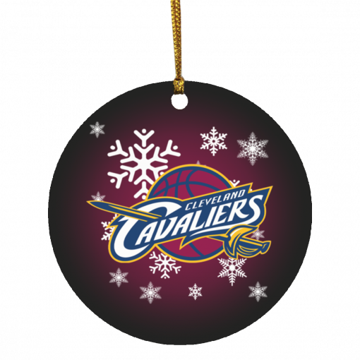 Cleveland Cavaliers Merry Christmas Circle Ornament