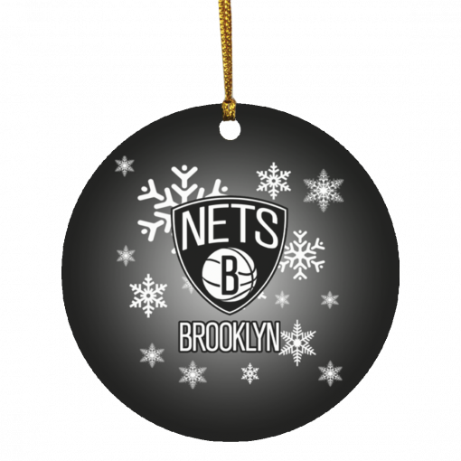 Brooklyn Nets Merry Christmas Circle Ornament