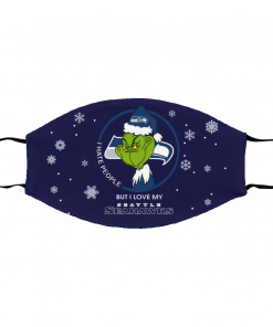 I Hate People But I Love My Seattle Seahawks Grinch Face Mask