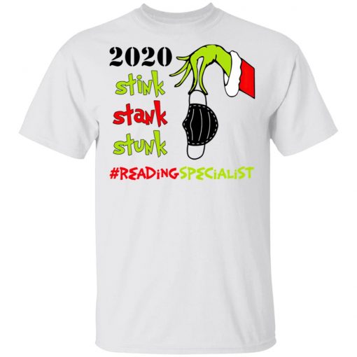 Grinch 2020 Stink Stank Stunk Christmas Reading Specialist T-Shirt