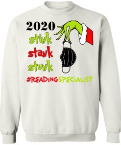 Grinch 2020 Stink Stank Stunk Christmas Reading Specialist T-Shirt