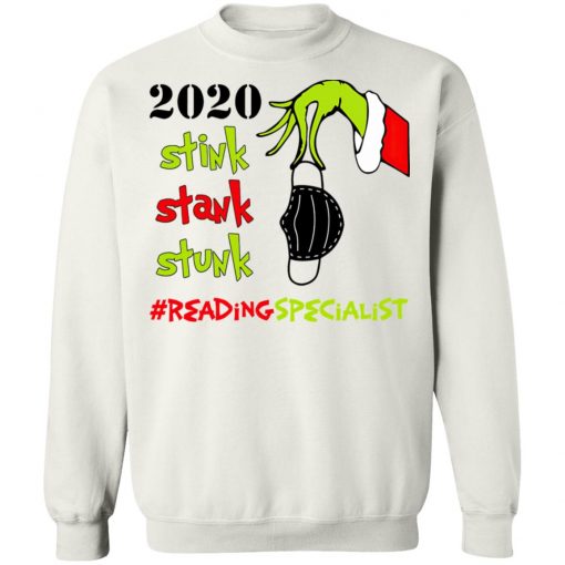 Grinch 2020 Stink Stank Stunk Christmas Reading Specialist T-Shirt