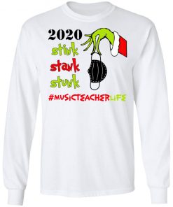 Grinch 2020 Stink Stank Stunk Christmas Music Teacher Life T-Shirt