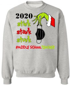 Grinch 2020 Stink Stank Stunk Christmas Middle School Teacher T-Shirt