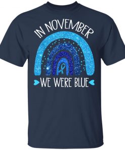 In November We Wear Blue Rainbow Diabetes Awareness Gifts T-Shirt