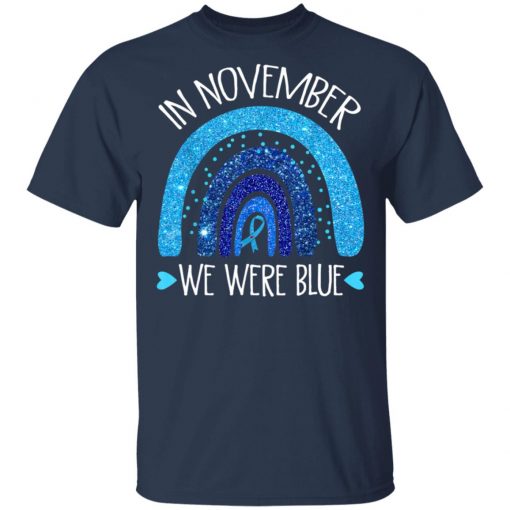 In November We Wear Blue Rainbow Diabetes Awareness Gifts T-Shirt