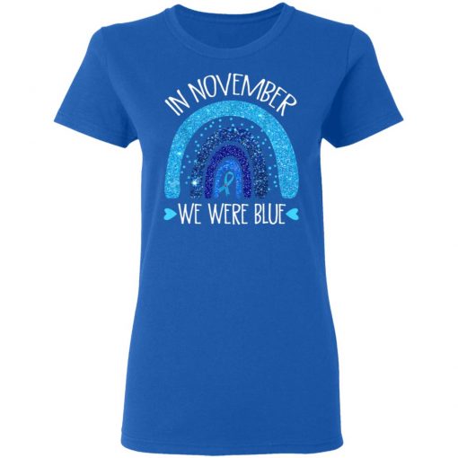 In November We Wear Blue Rainbow Diabetes Awareness Gifts T-Shirt