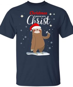 Sloth Christmas Begins With Christ Sweatshirt, Shirt