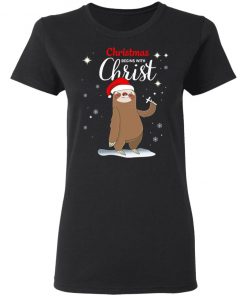 Sloth Christmas Begins With Christ Sweatshirt, Shirt