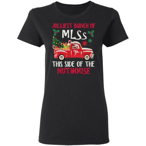 Jolliest Bunch Of Mlss This Side Of The Nuthouse Tree Christmas Sweatshirt, Hoodie